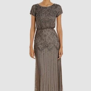 NWT Adrianna Papell Beaded Gown Dress